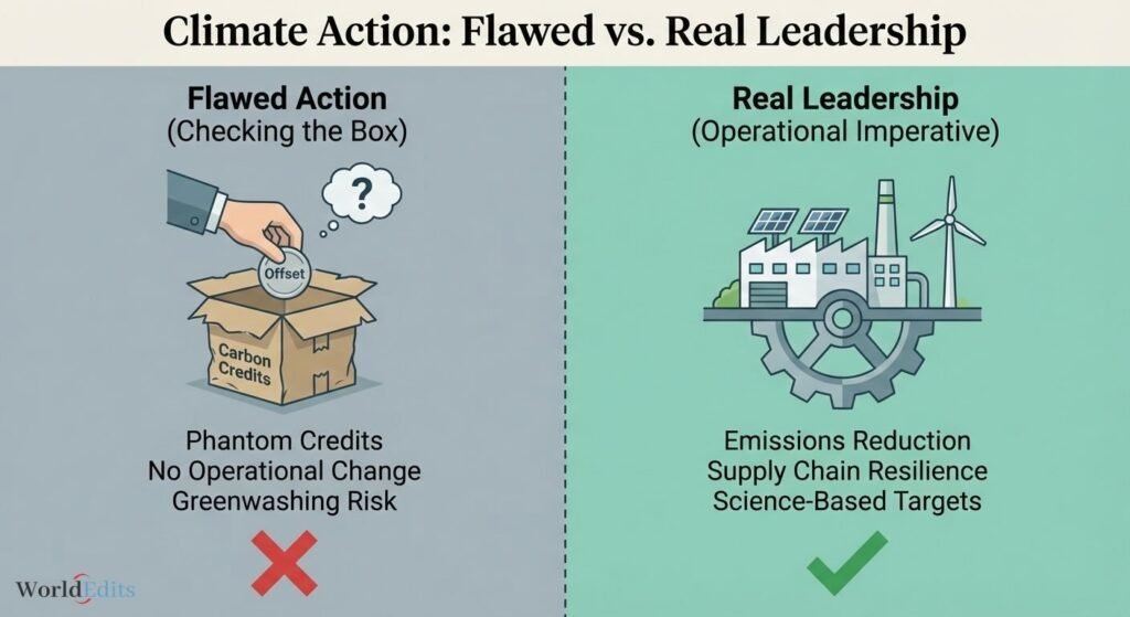 climate action: flawed vs. real leadership (WorldEdits – content and writing for climate change)
